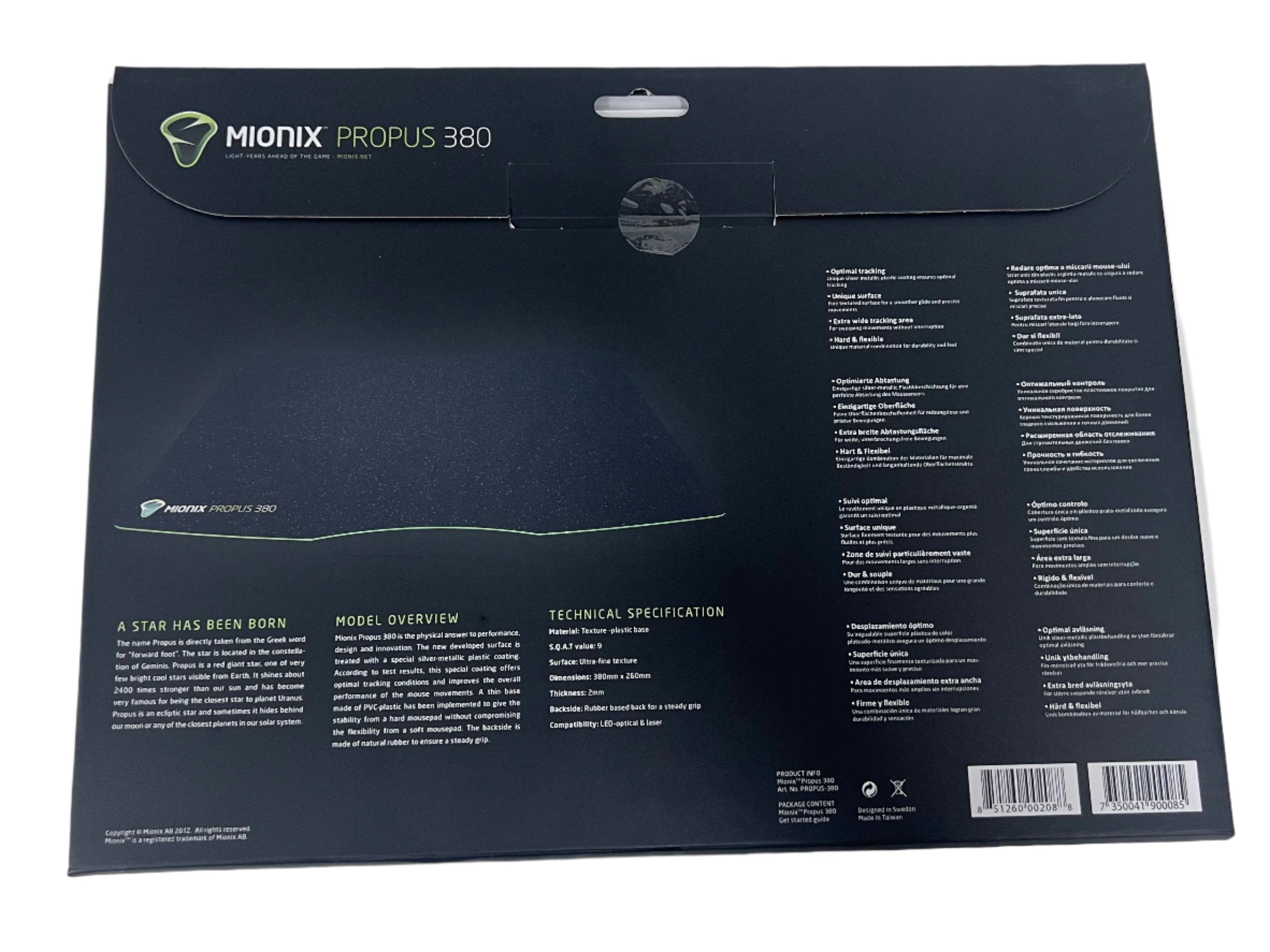 Mionix Propus 380 Gaming Mousepad – Smooth, Precise & Water-Repellent Mionix Propus 380 Gaming Mousepad – Smooth, Precise & Water-Repellent
